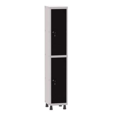 Imagem de Armário Guarda Volume Locker Roupeiro 1 Vão 2 Portas Aço GRF501/2 Cinz
