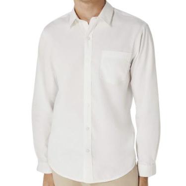 Imagem de Camisa Básica Slim Manga Longa Masculina Hering - K4AN, Branco, M