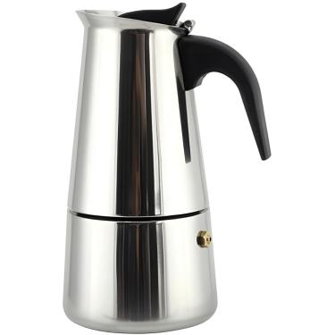 Imagem de Cafeteira Italiana CK6106 para Café 300ML 6 Xícaras em Aço Inox com Funcionamento por Pressão no Fogão Prata Clink