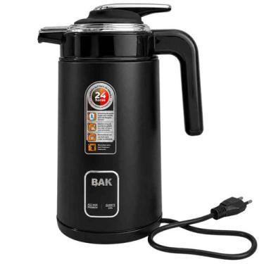 Imagem de Chaleira Elétrica Térmica Inox Bak 1,8L 1000W 127V Preto, 110V, Preto