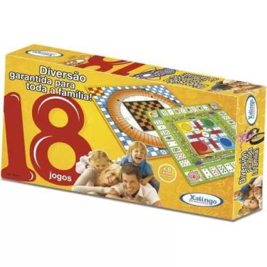 Imagem de Jogo de Tabuleiro com 18 Jogos Diversos para Crianças - XALINGO