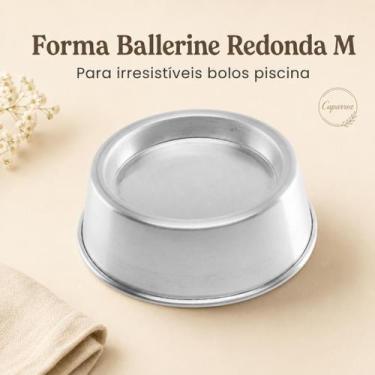 Imagem de Forma Ballerine Redonda M 22x7cm Caparroz Aluminio Bolo Piscininha