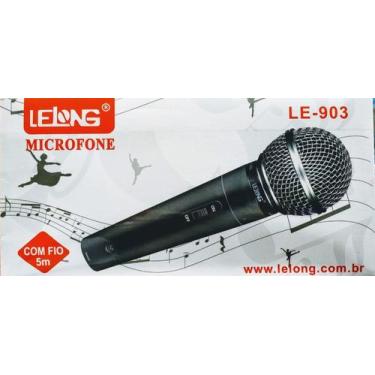 Imagem de Microfone com fio 5m le-903 lelong, Preto