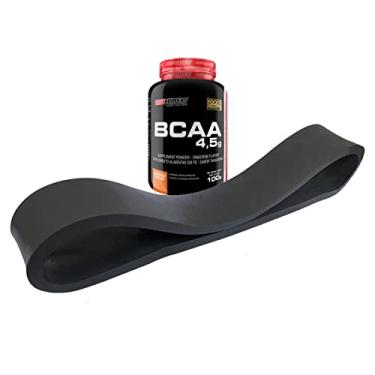 Imagem de Kit Rubber Band - cinza - tensão extra forte 8mm espessura +Bcaa 100g tangerina - Bodybuiders