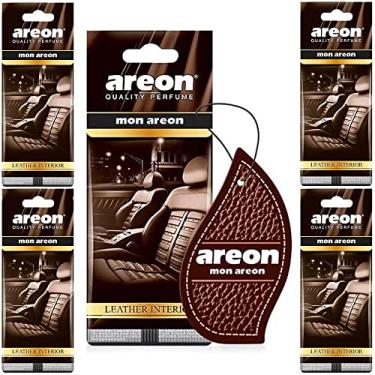 Imagem de 5 Perfumes Pra Carro Cheirinho Aromatizador Areon Leather
