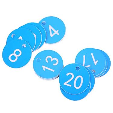 Imagem de Etiquetas num¨¦ricas para colmeia,50 pe?as Apicultura Etiqueta da colmeia Pecu¨¢ria Etiquetas de etiquetas numeradas penduradas Suprimentos para cria??o de gado(Blue), Etiqueta numerada de N¡§2mero
