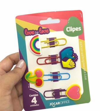 Imagem de Clips Love is Love 5 cm com 4 unidades