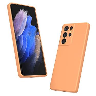 Imagem de para Samsung Galaxy S21 S21Ultra S21Plus Case Silky Silicone Soft-Touch Back Cover For Galaxy S21 S30 Plus Ultra Protective, orange, For S21Plus