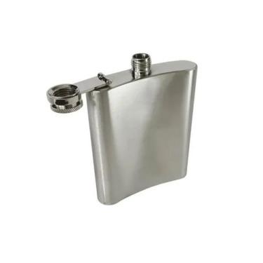 Imagem de Cantil Porta Bebida De Bolso 210ml Inox Whisky Clink