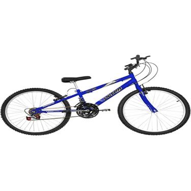 Imagem de Bicicleta de Passeio Ultra Bikes Esporte Rebaixada Aro 24 Reforçada Freio V-Brake – 18 Marchas Azul
