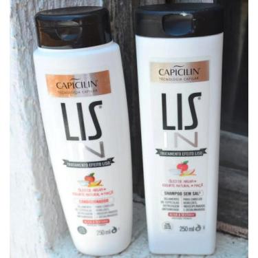 Imagem de Shampoo E Condicionador Capicilin - Lis In Efeito Liso 250ml
