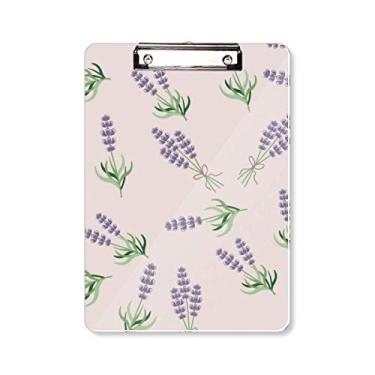 Imagem de Prancheta de flores de lavanda azul A4