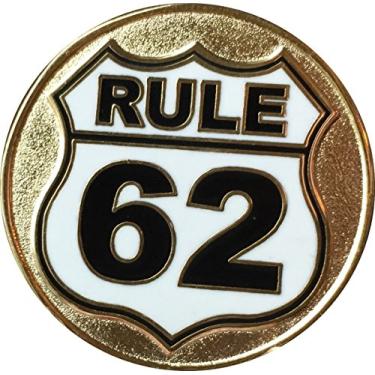 Imagem de Rule 62 Don't Take Yourself Too Damn Serious Banhado a ouro Preto Branco Placa de Estrada AA Medalhão Sobriedade Chip