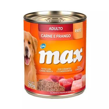Imagem de Ração Úmida Total Max Lata Cães Ad. Carne/Frango - 280G - Max Cães