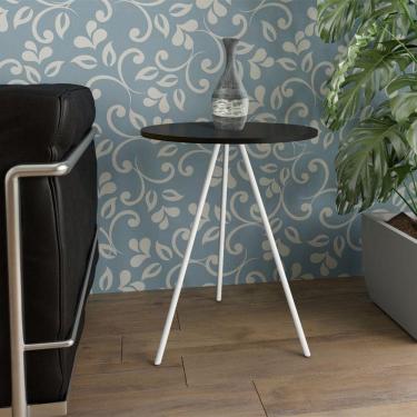 Imagem de Mesa Lateral Gabriela Wood Preto E Branco - Preto