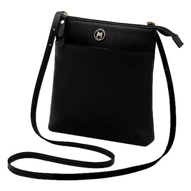 Imagem de Mariart Itacaré Bolsa Feminina Transversal de Couro Bovino Legítimo (Preta)