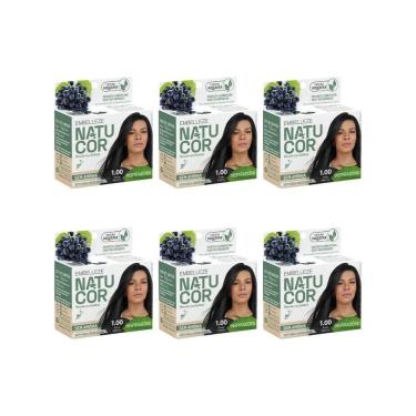 Imagem de Coloraçao Natucor 1.00 Preto Intenso-Kit C/6Un