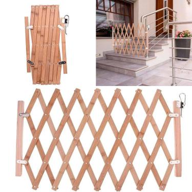 Imagem de Portao Retratil Pet Cachorro Criança Gato Grade Safonada Ajustavel Cercado Resistente Treliça