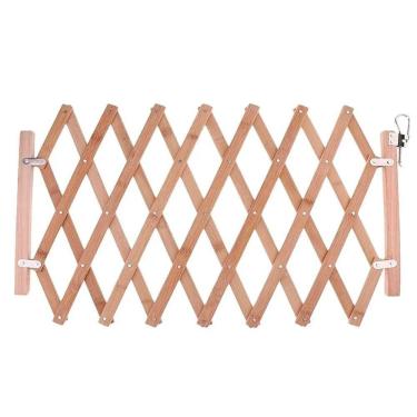 Imagem de Portao Retratil Bambu Pet Cachorro Criança Bebe Safonado Ajustavel Treliça Cercadinho Barramento