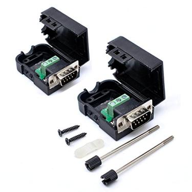 Imagem de Oiyagai 2 peças DB9-G3 9 pinos adaptador macho para conector de parafuso RS232 Serial para RXD TXD GND 235 Terminal