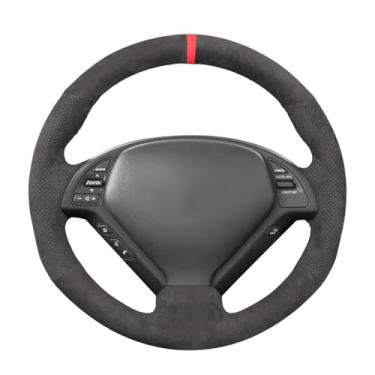 Imagem de MEWANT Capa de volante de carro para Infiniti G25 G35 G37 2007-2013 EX35 EX37 2008-2013 Q40 Q60 2014 2015 QX50 2014-2018 / G37 G35 Capa de volante