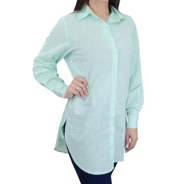 Imagem de Camisa Feminina Milani ML Chemise Paty Acqua - 214-Feminino