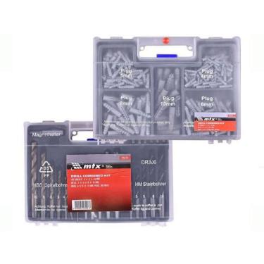 Imagem de Kit Brocas Bits E Buchas Metal Madeira Concreto 300 Pçs 725779 Mtx