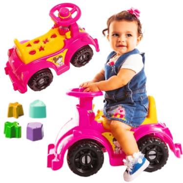 Imagem de Kit andador infantil totokinha bebe 1 ano carrinho de passeio menina totoka triciclo patrulha menino + brinquedo bebê 12 meses brinquedos pedagogicos didaticos jogos educativos (Rosa/Amarelo)