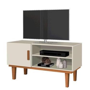 Imagem de Rack Denver Sala Tv Até 42 Polegadas Off White/canela Off White/canela