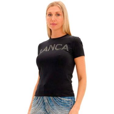 Imagem de Camiseta Lança Perfume Baby Look Name Pr25 Preto Feminino