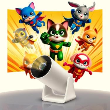 Imagem de Projetor Portátil 4K 1080P Full HD 5G Wifi 6 BT 5.0 Android 11, Autofoco, compatível com Smartphones, PS4, PS5, XBOX, Tablets, Notebooks | Projetor smart 4k