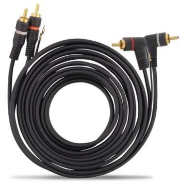 Imagem de Cabo 2x2 Rca 5 metros gold com fio terra para uso automotivo