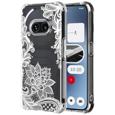 Imagem de Ueokeird Capa de telefone para Nothing Phone 2A, A142 para meninas, mulheres, fina, à prova de choque, estampa floral, flexível, capa protetora de TPU (poliuretano termoplástico) flexível para