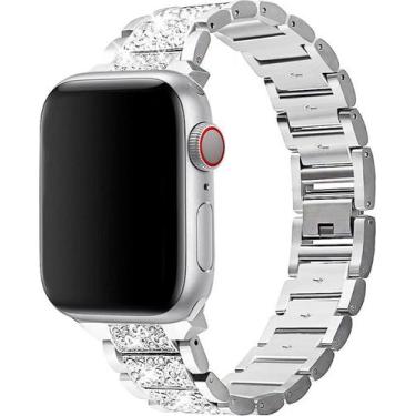 Imagem de Pulseira Aço Elos Quadrada Compatível com Apple Watch - Baú do Viking,