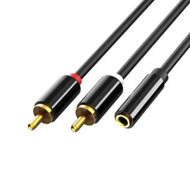 Imagem de Cabo Adaptador P2 Fêmea Para RCA Macho Pro 20cm CableTime