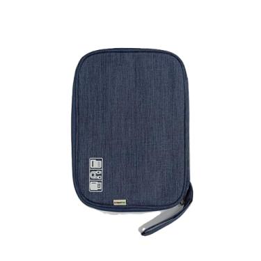 Imagem de Bolsa Estojo organizador de pulseiras relógios e acessórios, compatíveis com Apple Watch, Fitbit Series, Galaxy watch, Garmin series (Azul Petróleo, P)