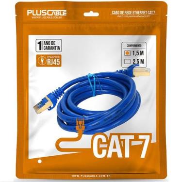 Imagem de Cabo de Rede CAT.7 1.5M CAT715BL Azul PATCH CORD PLUS Cable
