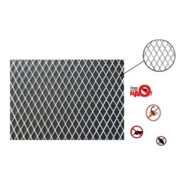 Imagem de Tela Anti Inseto De Alumínio Expandido Para Ralo 30cmx30cm (4x7) - ZNu