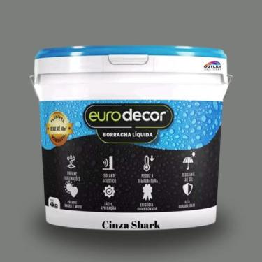 Imagem de Ultra borracha liquida Eurodecor 4kg premium, cinza shark