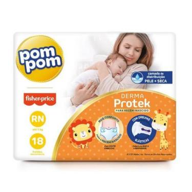 Imagem de FRALDA POMPOM Nova Derma PROTEK - RN até 4kg