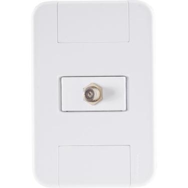 Imagem de Conjunto 4x2 com 1 Tomada TV/SAT Coaxial Tramontina Tablet Branco