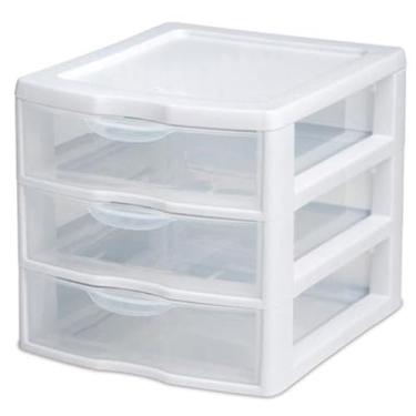 Imagem de Sterilite Organizador mini 3 gavetas Wht Sm (pacote com 2)