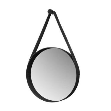 Imagem de Espelho Decorativo Castanheira de 50 cm com Alça - JB BECHARA, Preto