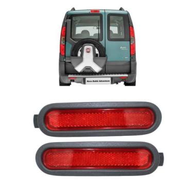 Imagem de Par Refletor Olho Gato Parachoque Traseiro Doblo Adventure 2010 A 2021