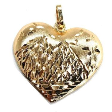 Imagem de Pingente de ouro 18k Coração Estampado - Elegancy Joias