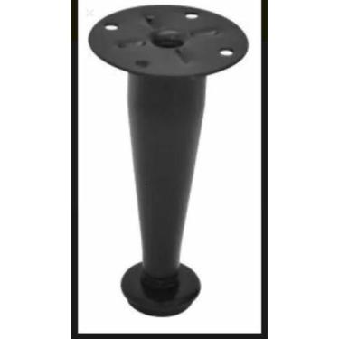 Imagem de Kit com 5 Pes Cônico P/ Moveis Preto, 15cm C/ Parafuso - comercialoliv