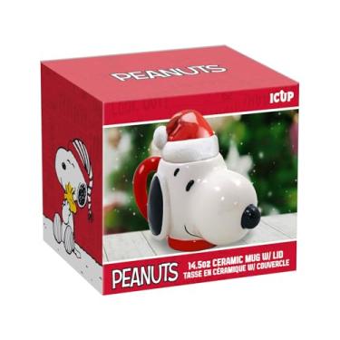 Imagem de ICUP Peanuts Snoopy Santa Caneca moldada com tampa (411 g)