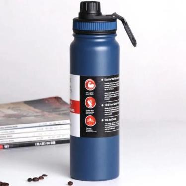 Imagem de Garrafa de água térmica aço inox  esportiva academia - Vacuum , Azul