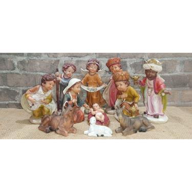 Imagem de Presépio De Natal Baby Colorido De Resina 20Cm 11 Peças