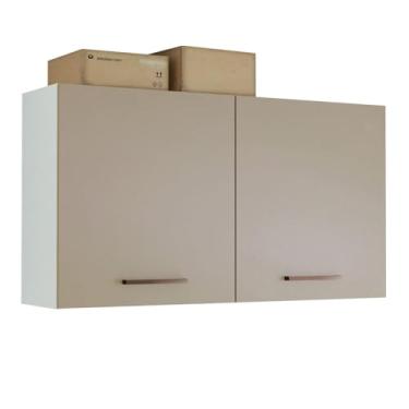 Imagem de Armário Aéreo Multiuso 120cm 2 Portas Branco/crema Agata Madesa